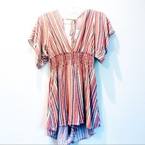 Multi colored festival romper